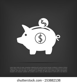 piggy banc vector icon