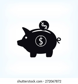 piggy banc vector icon