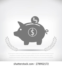 piggy banc vector icon
