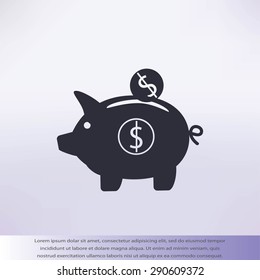 piggy banc vector icon