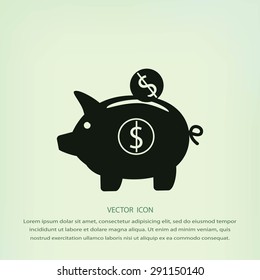 piggy banc vector icon