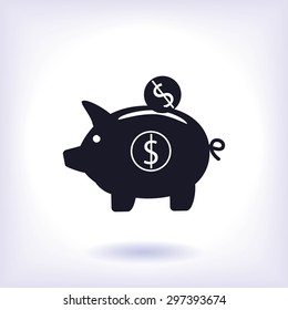 piggy banc vector icon