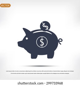 piggy banc vector icon