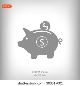 piggy banc vector icon