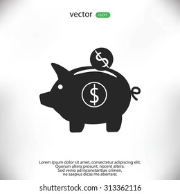 piggy banc vector icon