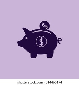 piggy banc vector icon