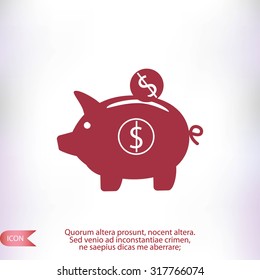 piggy banc vector icon