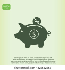 piggy banc vector icon
