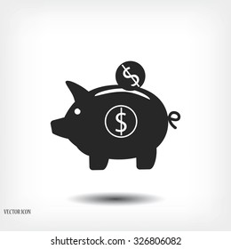 piggy banc vector icon