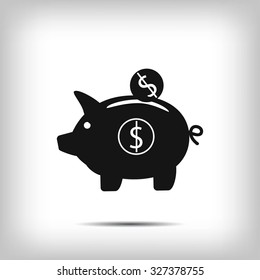 piggy banc vector icon