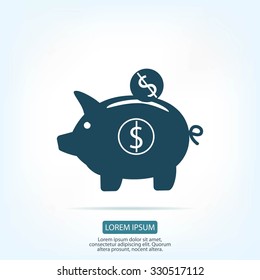 piggy banc vector icon