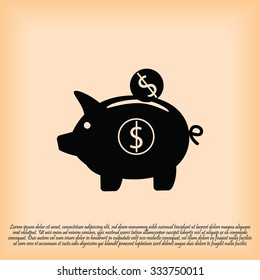 piggy banc vector icon