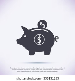 piggy banc vector icon