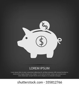 piggy banc vector icon