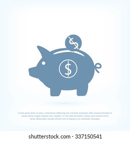 piggy banc vector icon