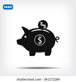 piggy banc vector icon