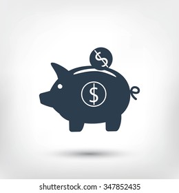 piggy banc vector icon
