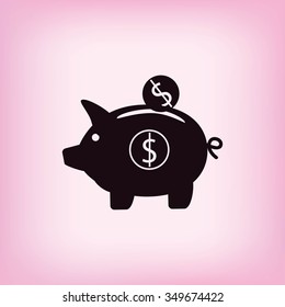 piggy banc vector icon