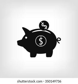 piggy banc vector icon