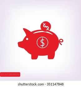 piggy banc vector icon