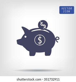 piggy banc vector icon
