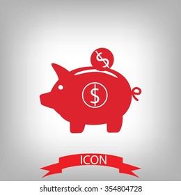 piggy banc vector icon