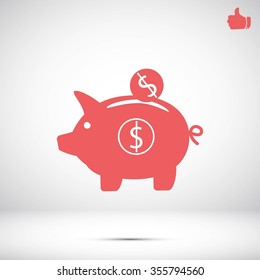 piggy banc vector icon