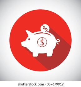 piggy banc vector icon