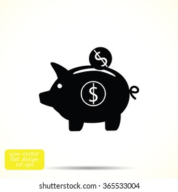 piggy banc vector icon