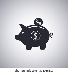 piggy banc vector icon