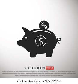 piggy banc vector icon