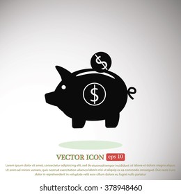 piggy banc vector icon