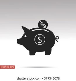 piggy banc vector icon