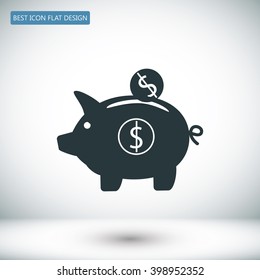 piggy banc vector icon