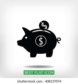 piggy banc vector icon