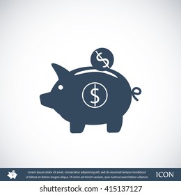 piggy banc vector icon