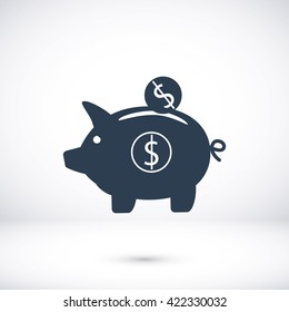 piggy banc vector icon