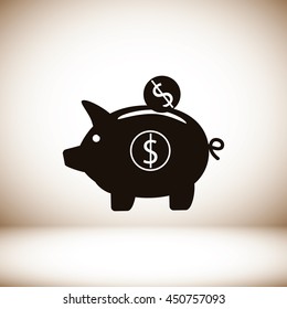 piggy banc vector icon