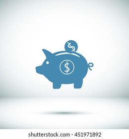 piggy banc vector icon