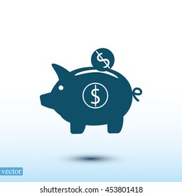 piggy banc vector icon