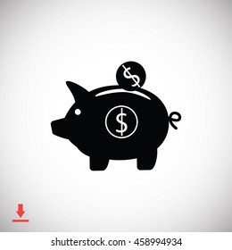 piggy banc vector icon