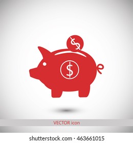piggy banc vector icon
