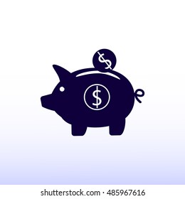 piggy banc vector icon, vector best flat icon EPS