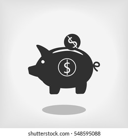 piggy banc vector icon, vector best flat icon EPS