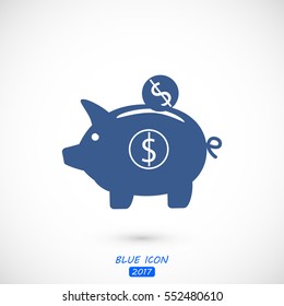 piggy banc vector icon, vector best flat icon EPS

