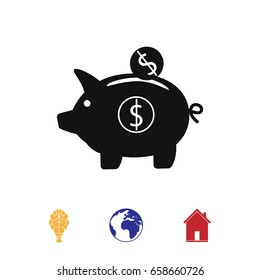 piggy banc vector icon, vector best flat icon EPS