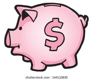 6,322 Piggy bank cartoon art Images, Stock Photos & Vectors | Shutterstock