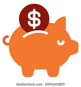 Piggy Bank business and finance icon illustration