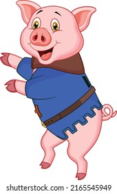 Piggy Bank cartoon vector art and illustration
