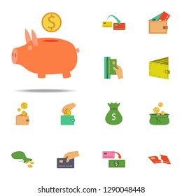 piggy bank colored icon. Banking icons universal set for web and mobile